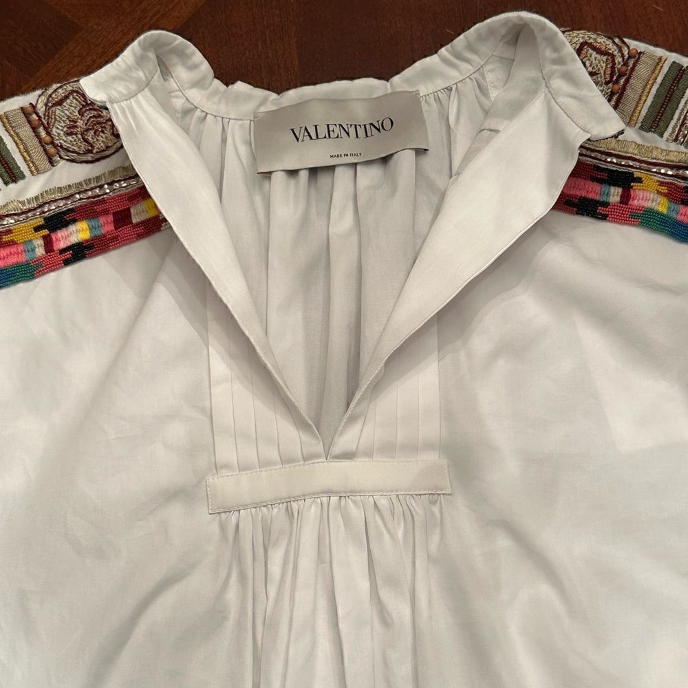 Valentino Women’s  beads embellished cuffs dress  in white size 6 NWT $4700 - Picture 5 of 15